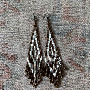 Vintage fringe beaded earrings